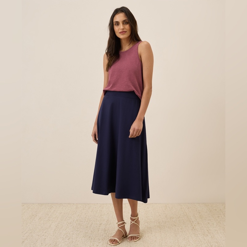 Pact Women's Eclipse Fit & Flare Midi Skirt XS